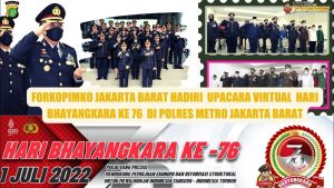 Read more about the article Forkopimko Jakarta Barat Hadiri Upacara Virtual Hari Bhayangkara ke 76 Di Polres Metro Jakarta Barat