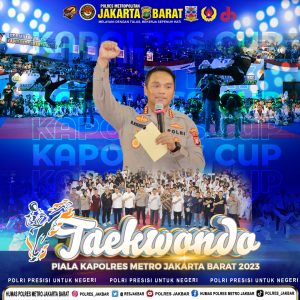 Read more about the article Hari Bhayangkara Ke 77, 630 Atlit Taekwondo Perebutkan Piala Kapolres Metro Jakarta Barat